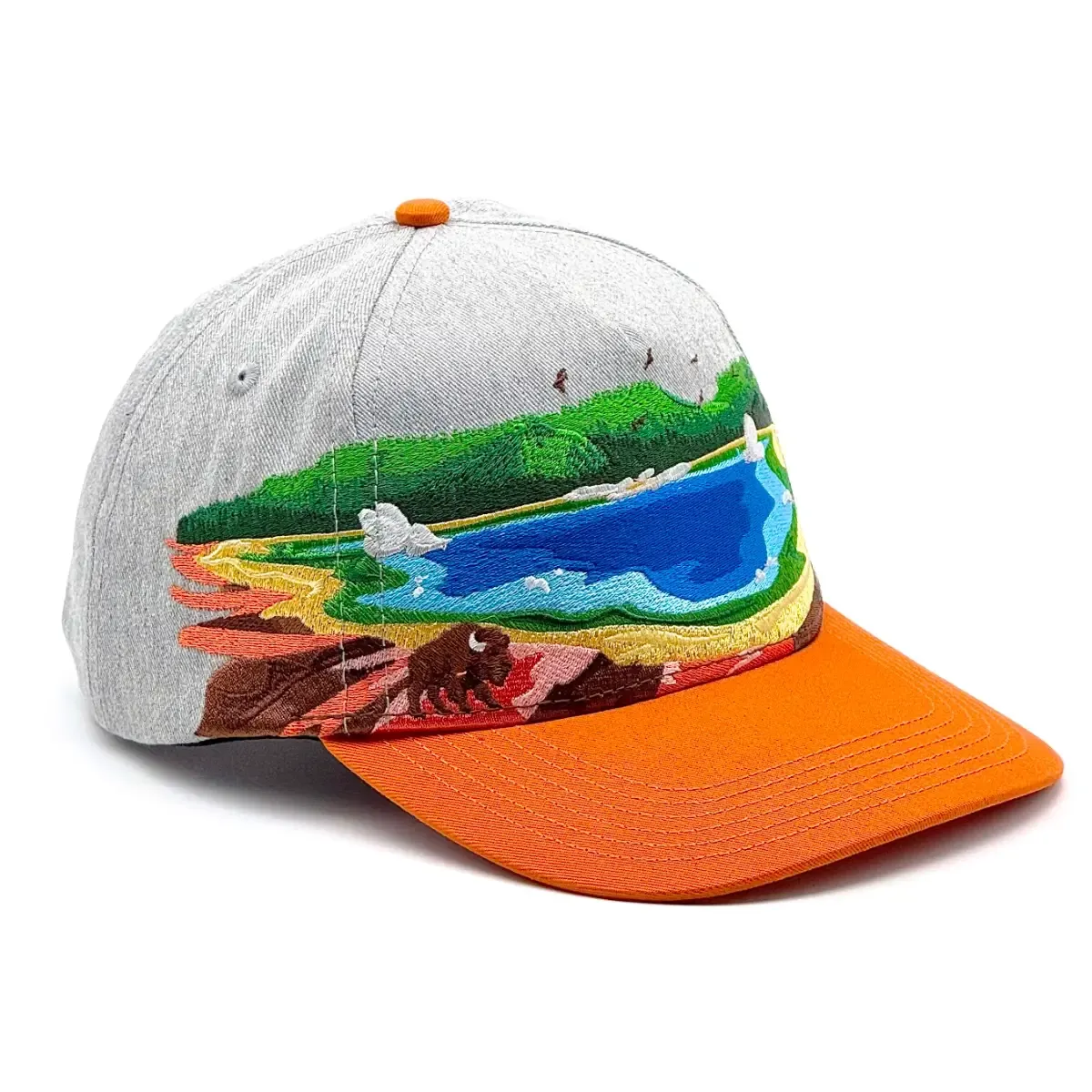 Gear For Sports Purple Yellowstone National Park Adjustable Dad Hat EUC Yellowstone National Park Grizzly Bear Unisex Distressed Cap  main image 2
