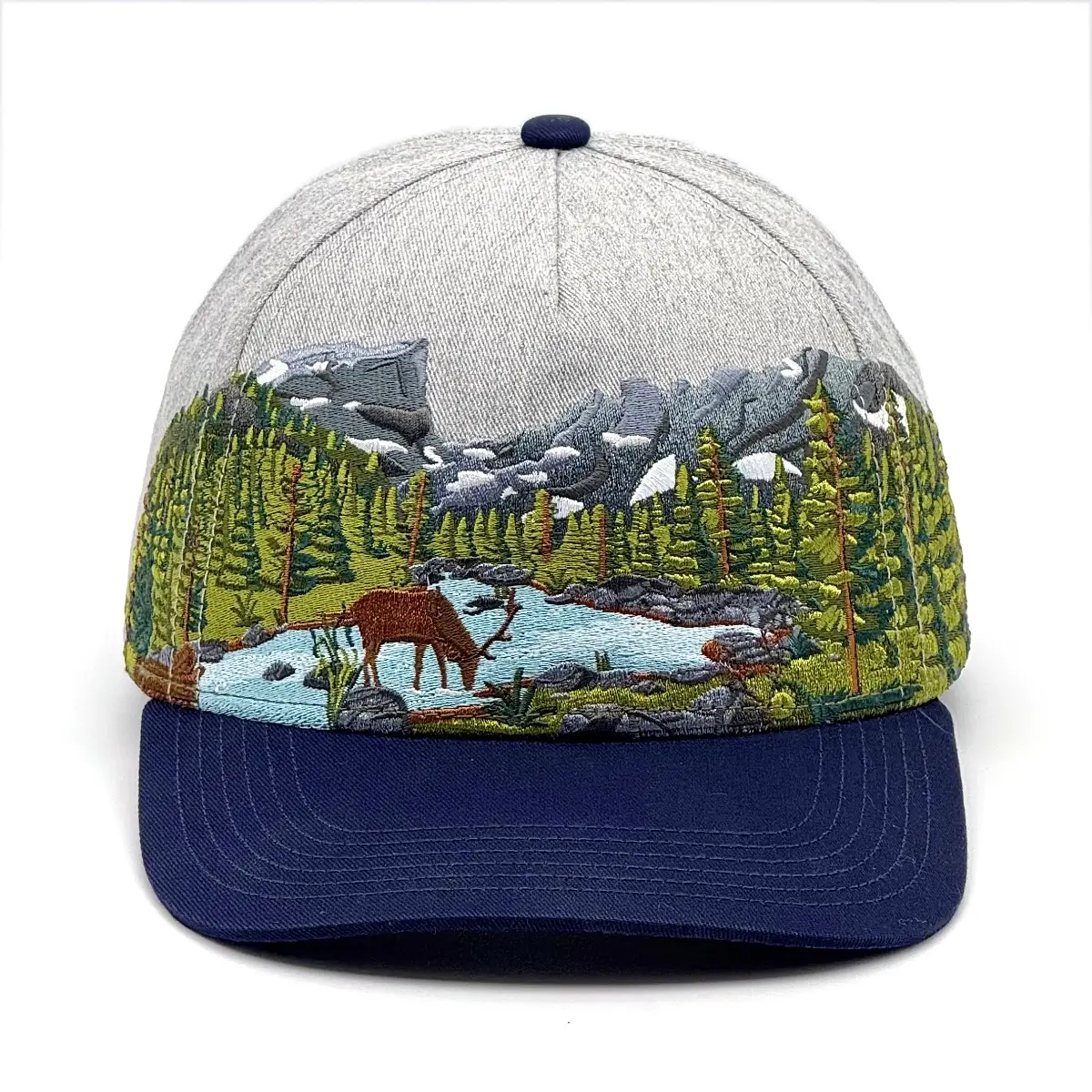 Front photo of embroidered Rocky Mountain National Park Hat